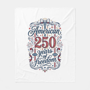 Amerikansk 250 år av frihet patriotisk skjorta Des Fleecefilt