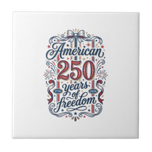 Amerikansk 250 år av frihet patriotisk skjorta Des Kakelplatta