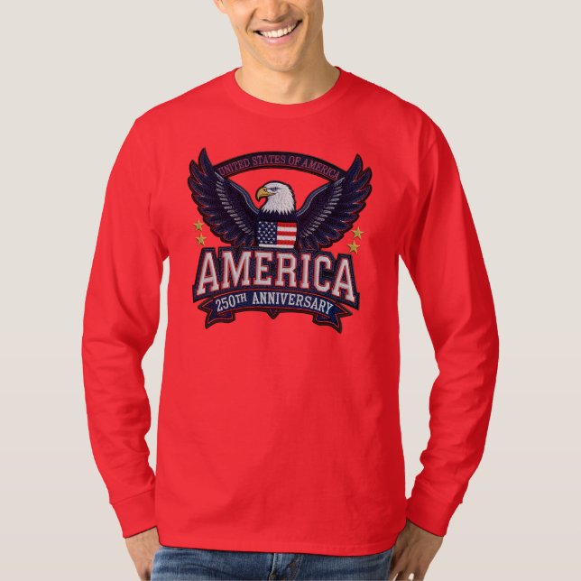 Amerikansk 250-års skjorta t shirt (Framsida)