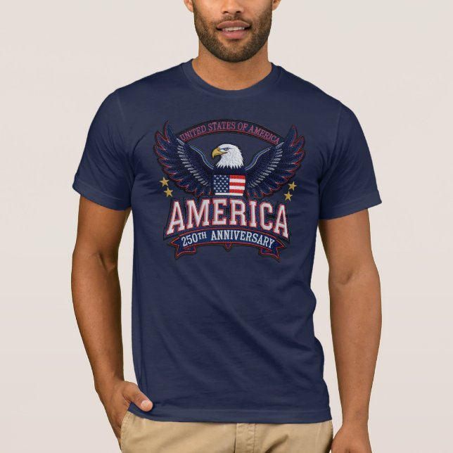 Amerikansk 250-års skjorta t shirt (Framsida)