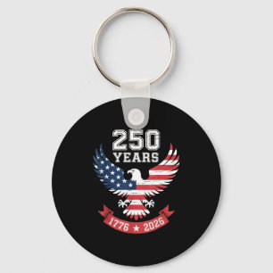 Amerikansk 250-årsjubileum 1776 2026 Patriotisk Ör Nyckelring