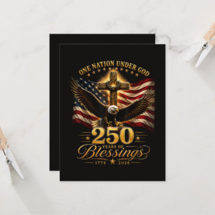 Amerikansk 250-årsjubileum Patriotisk USA 4 juli Inbjudningar