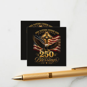 Amerikansk 250-årsjubileum Patriotisk USA 4 juli Tilläggskort