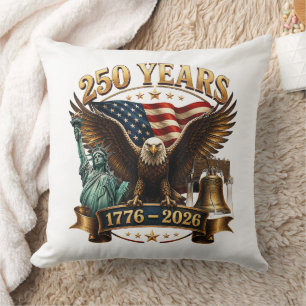 Amerikansk 250-årsjubileum USA Patriotisk 4 juli Kudde