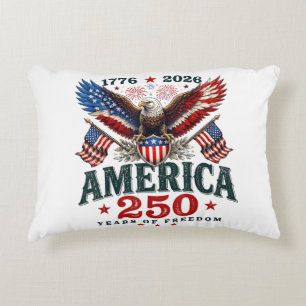 Amerikansk 250-årsjubileum USA Patriotisk 4 juli Prydnadskudde