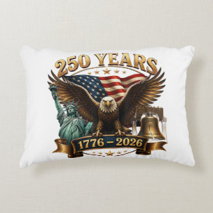 Amerikansk 250-årsjubileum USA Patriotisk 4 juli Prydnadskudde