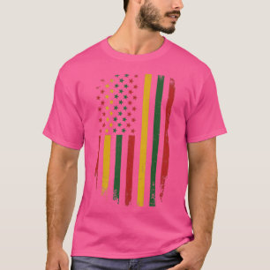 Amerikansk afrikansk flagga för svart historiefrih t shirt