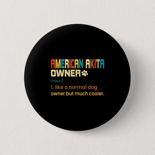 Amerikansk Akita-älskar-design - Present till amer Knapp (Framsida)