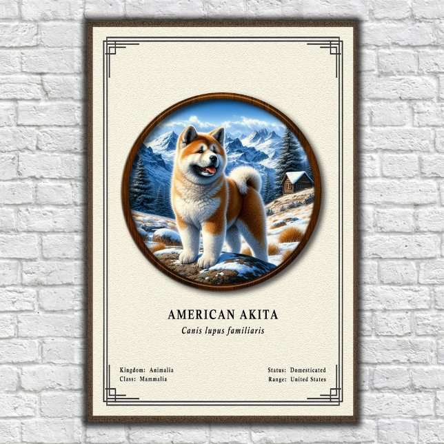 Amerikansk Akita Zoologi Serie Poster (Skapare uppladdad)