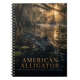 Amerikansk Alligator Cypress Sumpmark Djur Anteckningsbok