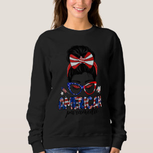 Amerikansk ambulanspersonal rödig lugg kvinnor Usa T Shirt