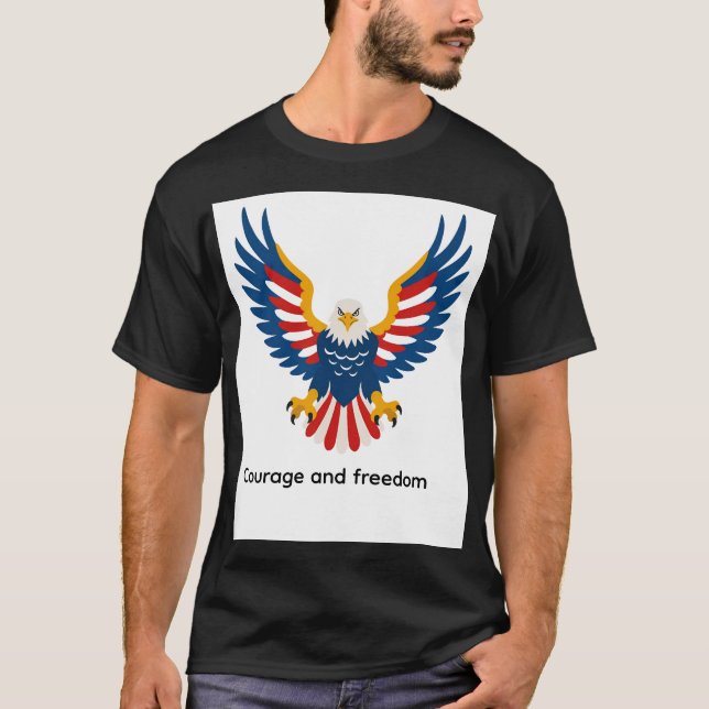 Amerikansk ånd t shirt (Framsida)