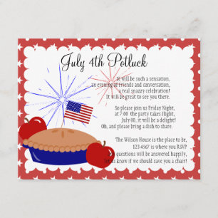 Amerikansk äpple Paj Inbjudningar