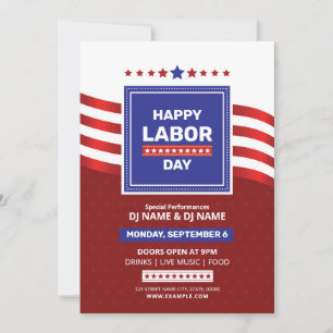 Amerikansk arbetsdag evenemangsfolder mall