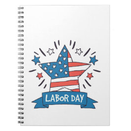 Amerikansk arbetsdagskreativ illustrationsdesign anteckningsbok