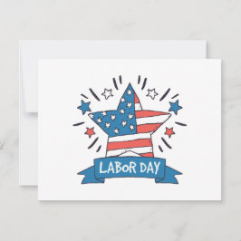 Amerikansk arbetsdagskreativ illustrationsdesign anteckningskort