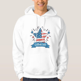 Amerikansk arbetsdagskreativ illustrationsdesign hoodie