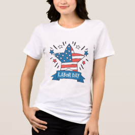 Amerikansk arbetsdagskreativ illustrationsdesign t shirt