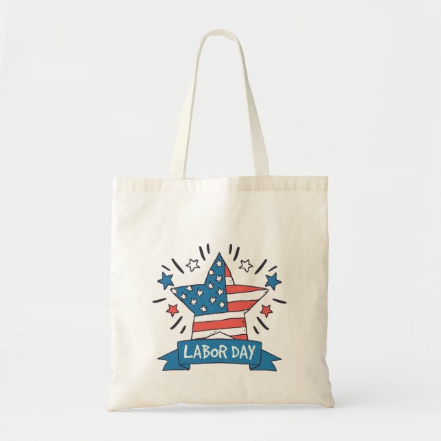 Amerikansk arbetsdagskreativ illustrationsdesign tygkasse (Framsidan)
