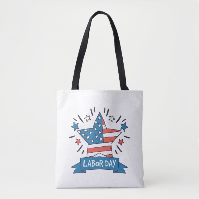 Amerikansk arbetsdagskreativ illustrationsdesign tygkasse (Framsida)