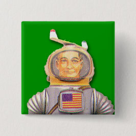 Amerikansk astronaut Leksak Robot Square Button Knapp