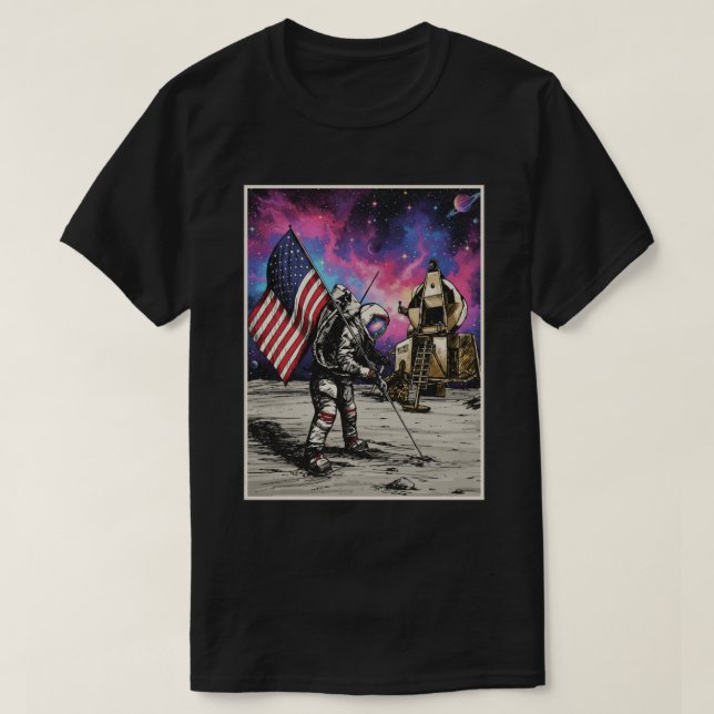 Amerikansk astronaut t shirt (Design framsida)