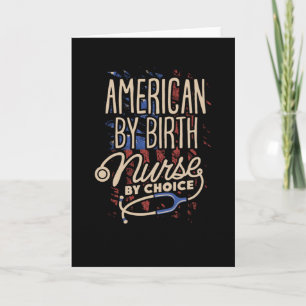 Amerikansk av Birth Nurse by Choice Kort