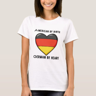 Amerikansk av Birth, tysk av Heart T Shirt