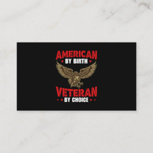 Amerikansk av Birth Veteran Visitkort