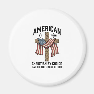 Amerikansk av tro kristen pappa patriotisk kors sk magnet