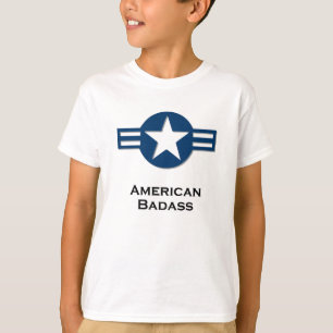 Amerikansk Badass blue T-shirt