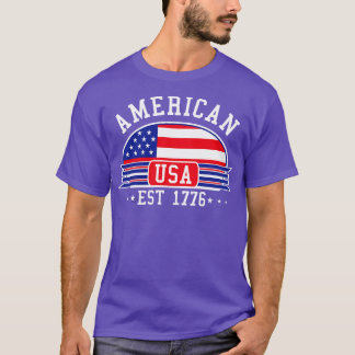 AMERIKANSK BADGE BLUE T SHIRT