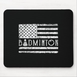 Amerikansk Badminton Usa Flagga Shuttlebusar Rolig Musmatta
