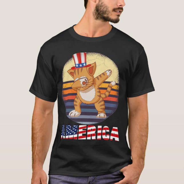 Amerikansk bära, morbror sam hatt, 4:e july t shirt (Framsida)