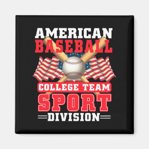 Amerikansk baseboll högskola team sport division t magnet