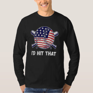 Amerikansk baseboll jag skulle slå den USA boll ba T Shirt