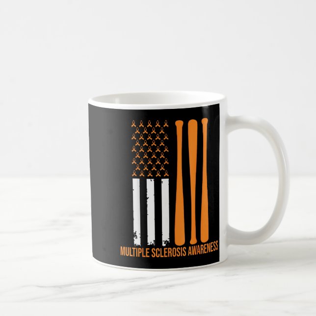 Amerikansk baseboll sport Multipel skleros medvete Kaffemugg (Höger)