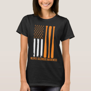 Amerikansk baseboll sport Multipel skleros medvete T Shirt