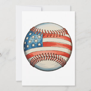 Amerikansk baseboll USA-flagga 250-årsjubileum Tack Kort