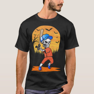 Amerikansk baskeball Skeleton Halloween Manar-fotb T Shirt