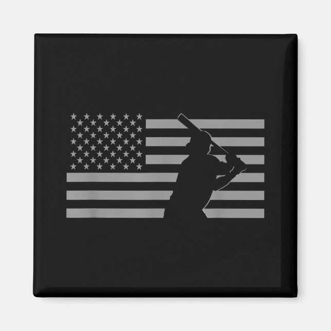 Amerikansk baskeboll USA flagga Baseball Magnet (Framsidan)
