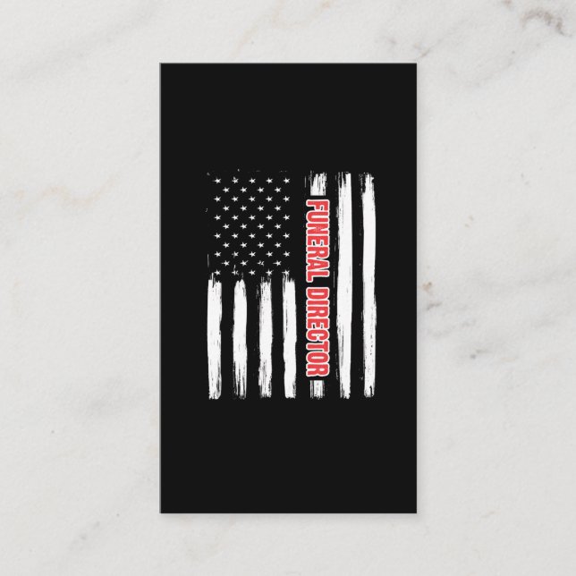 Amerikansk begravningsdirektör Proud Mortician Fla Visitkort (Framsida)