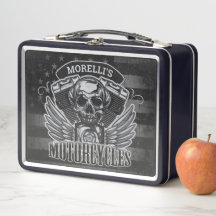 Amerikansk Biker ADD NAMN Skull V-Twin-motorcyklar