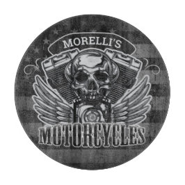 Amerikansk Biker ADD NAMN Skull V-Twin-motorcyklar