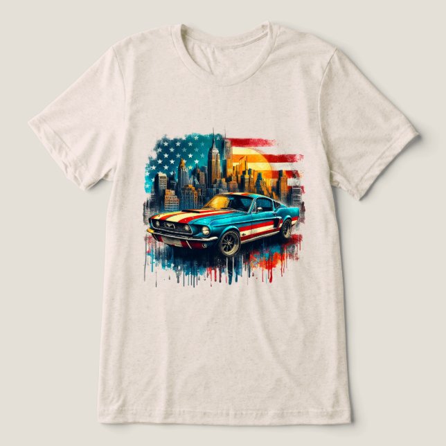 Amerikansk bil t shirt (Design Framsida)