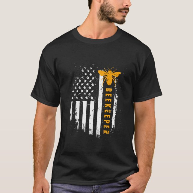 Amerikansk biodlingsbibibibibibiodlarnas Spara Fla T Shirt (Framsida)