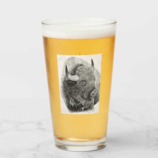 Amerikansk bison glaskopp (Framsida fylld)