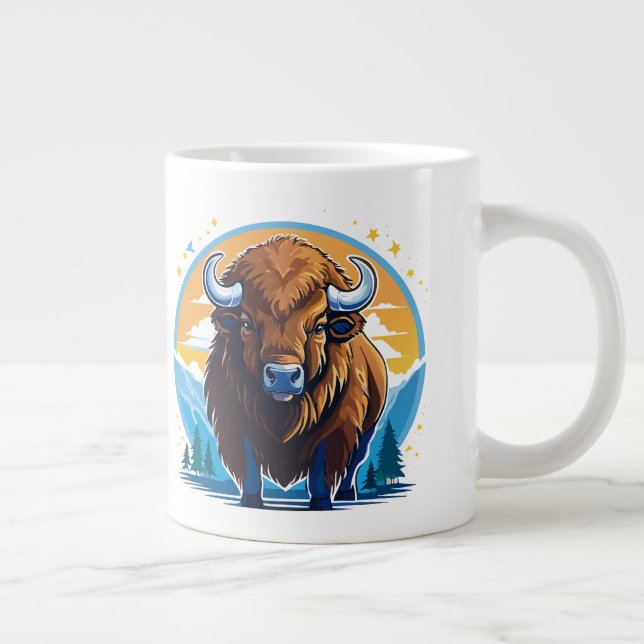 amerikansk bison jumbo mugg (Höger)