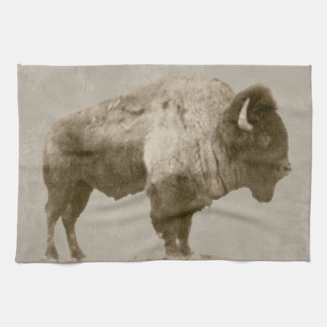 Amerikansk bison kökshandduk (Horisontell)
