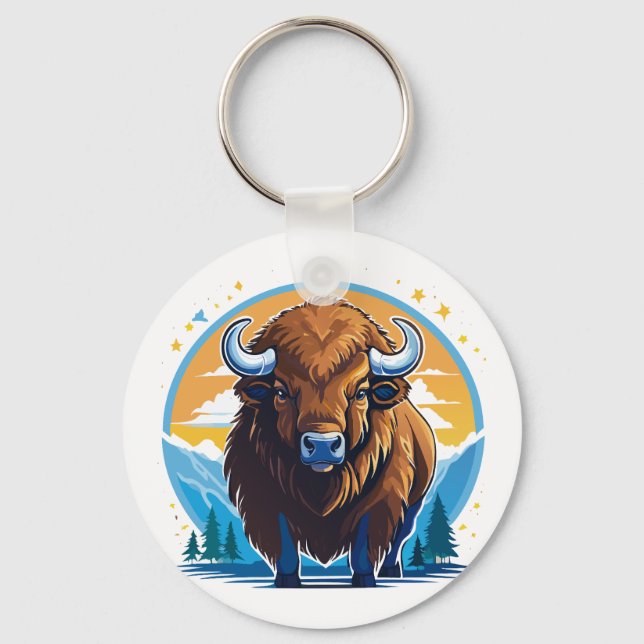 amerikansk bison nyckelring (Framsida)